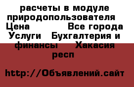 расчеты в модуле природопользователя › Цена ­ 3 000 - Все города Услуги » Бухгалтерия и финансы   . Хакасия респ.